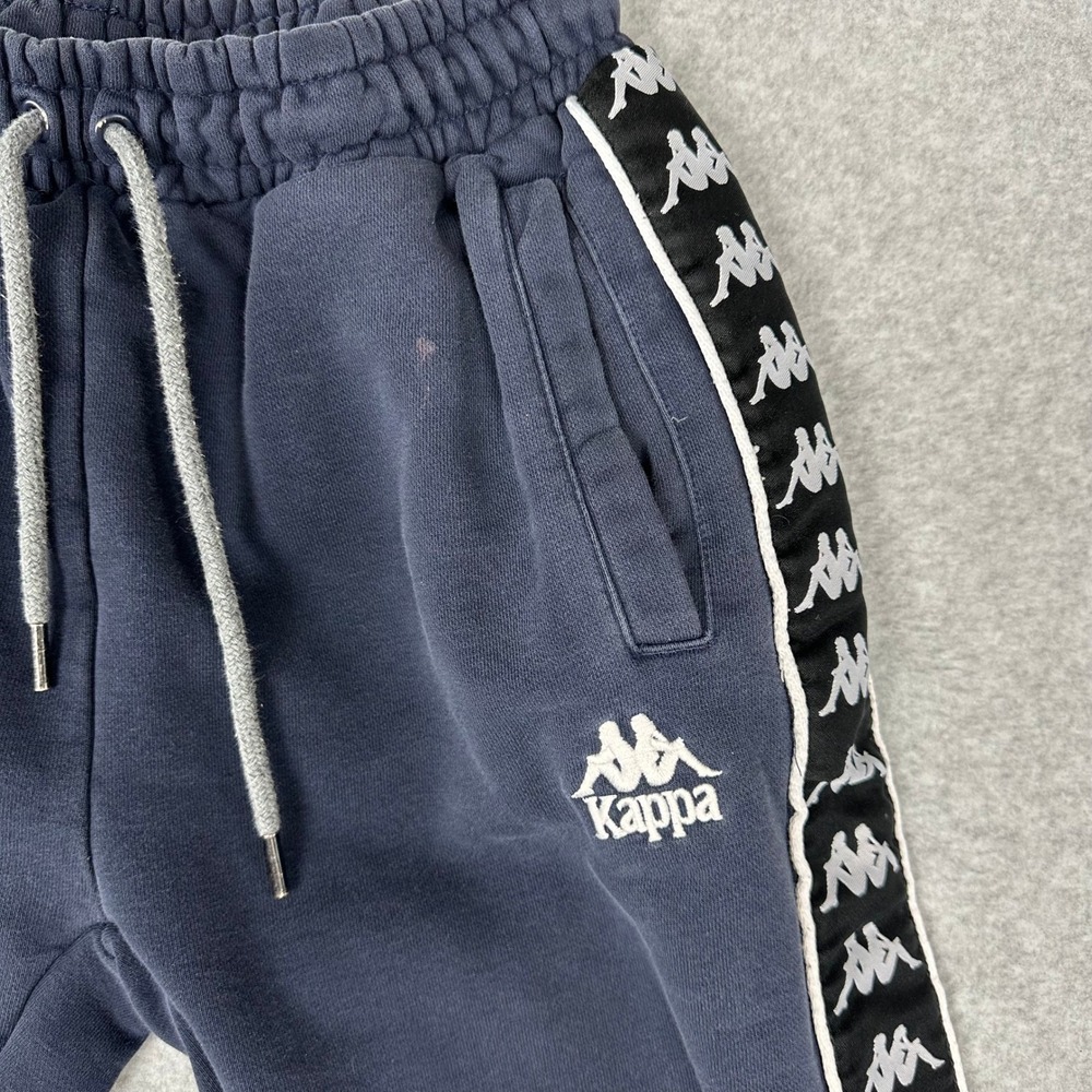 Kappa‎ Banda Slim Fit Joggers Navy Blue Logo Tape Sweatpants Mens Small